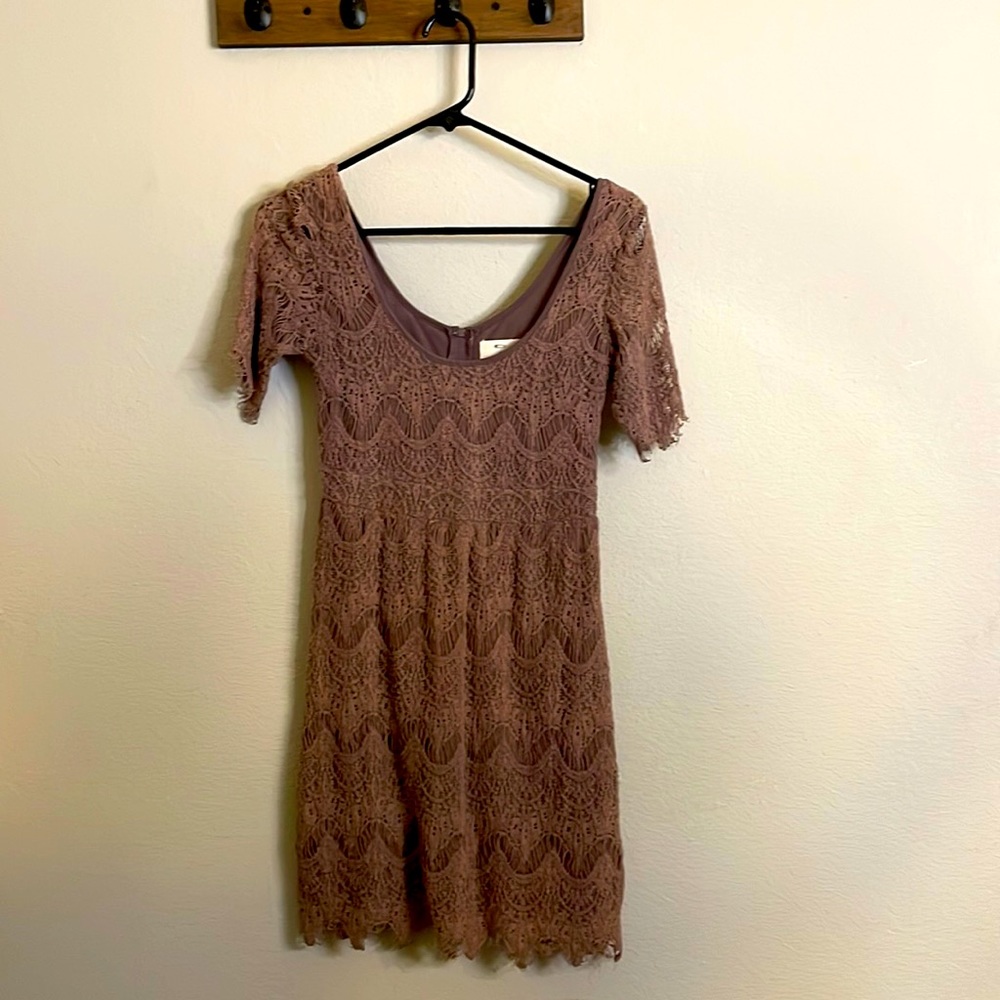 Pins and Needles Urban Outfitters Taupe Minidress